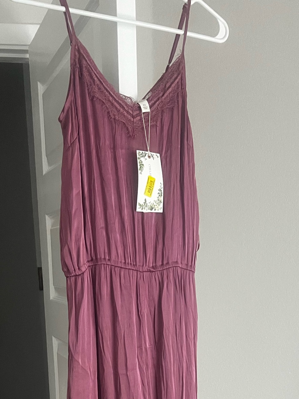 Chelsea and Violet Sleeveless Jumpsuit with Lace Trim